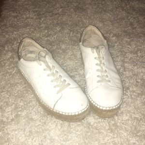 Steven By Steve Madden Leather Espadrilles Sneaker